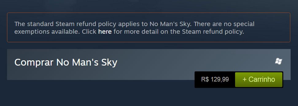 Insatisfeitos com No Man's Sky estão conseguindo reembolso no Steam, PSN,   e outras 