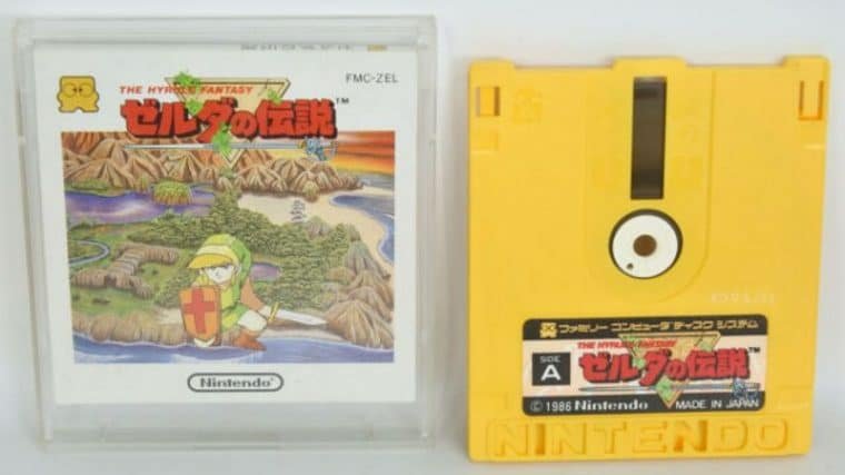 O primeiro The Legend of Zelda para Famicon Disk System
