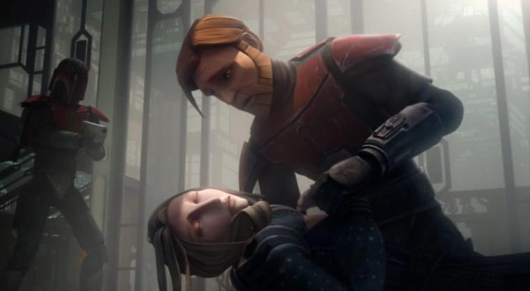 Obi-Wan Kenobi e Satine Kryze em Star Wars: Clone Wars