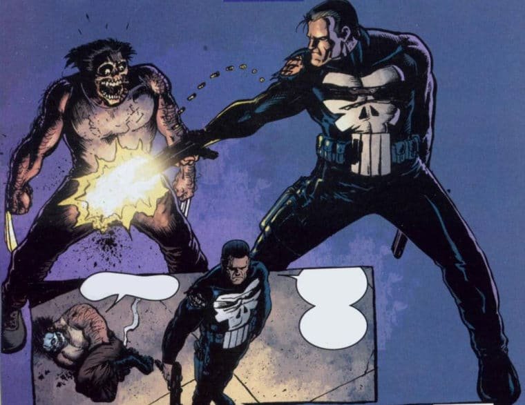 Justiceiro atira no Wolverine