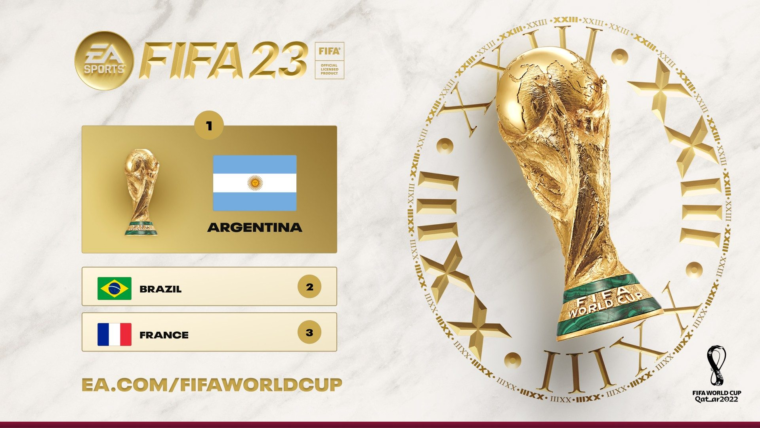 Game prevê Argentina derrotando o Brasil na final da Copa do Mundo